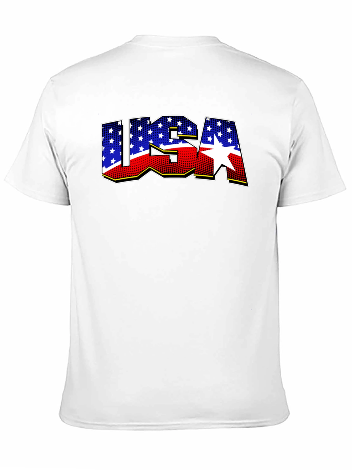 USA Patriotic Graphic T-Shirt - Black