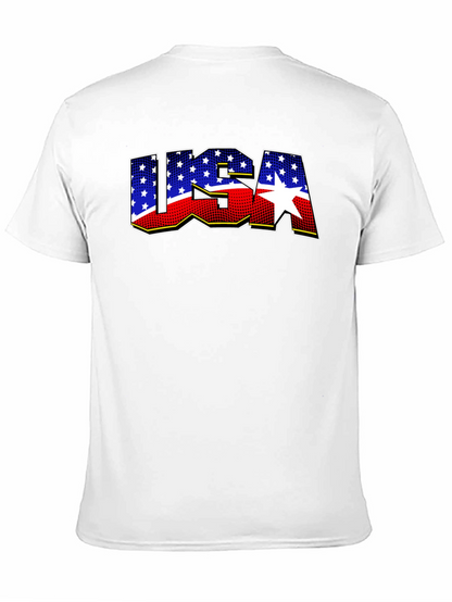 USA Patriotic Graphic T-Shirt - Black