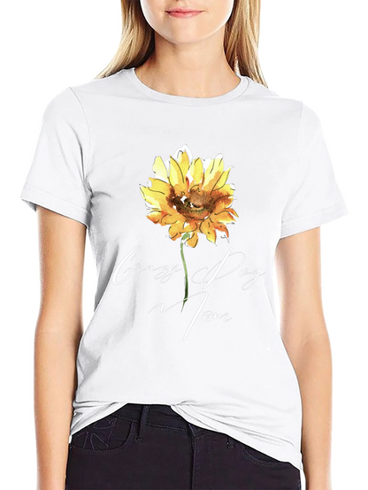 Crazy Dog Mom Sunflower T-Shirt