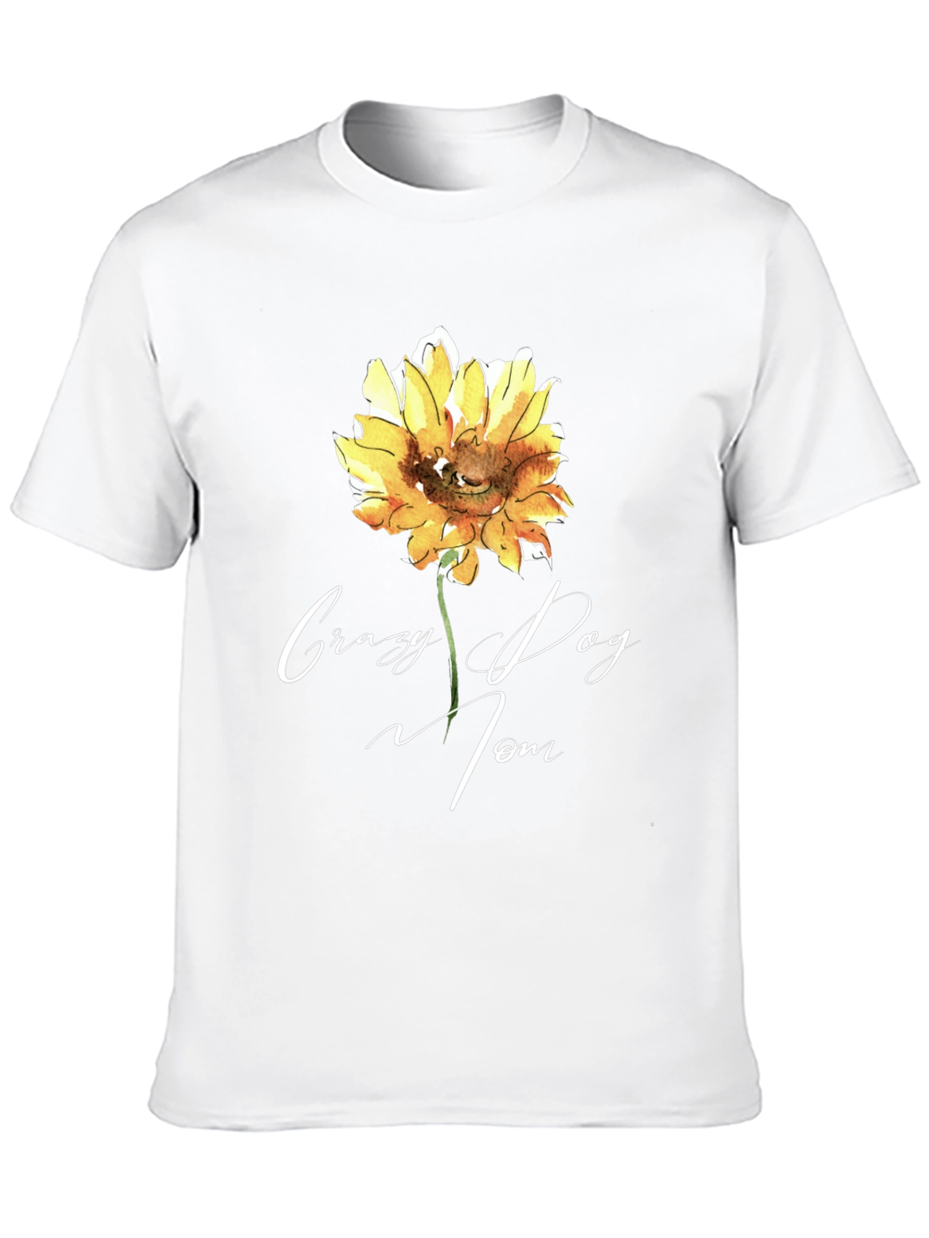 Crazy Dog Mom Sunflower T-Shirt