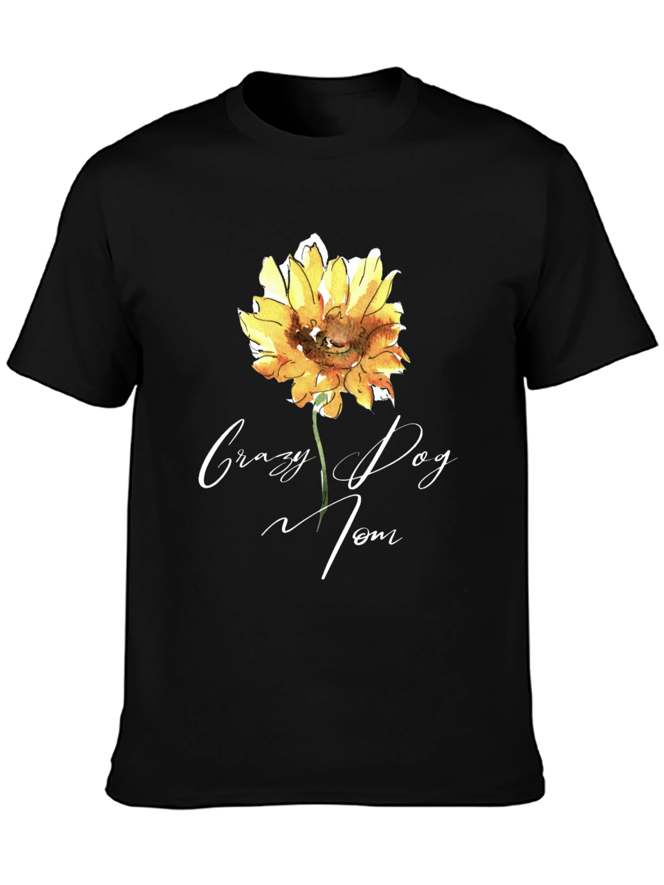Crazy Dog Mom Sunflower T-Shirt