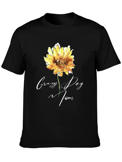 Crazy Dog Mom Sunflower T-Shirt
