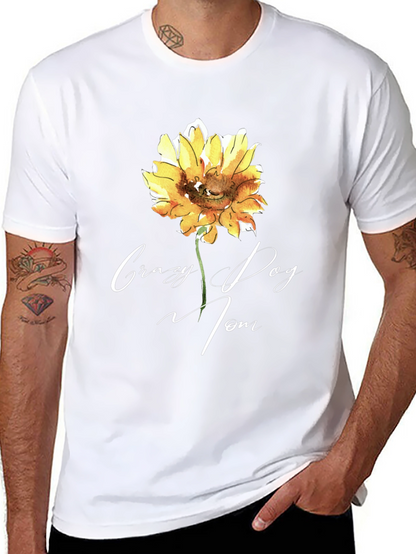Crazy Dog Mom Sunflower T-Shirt