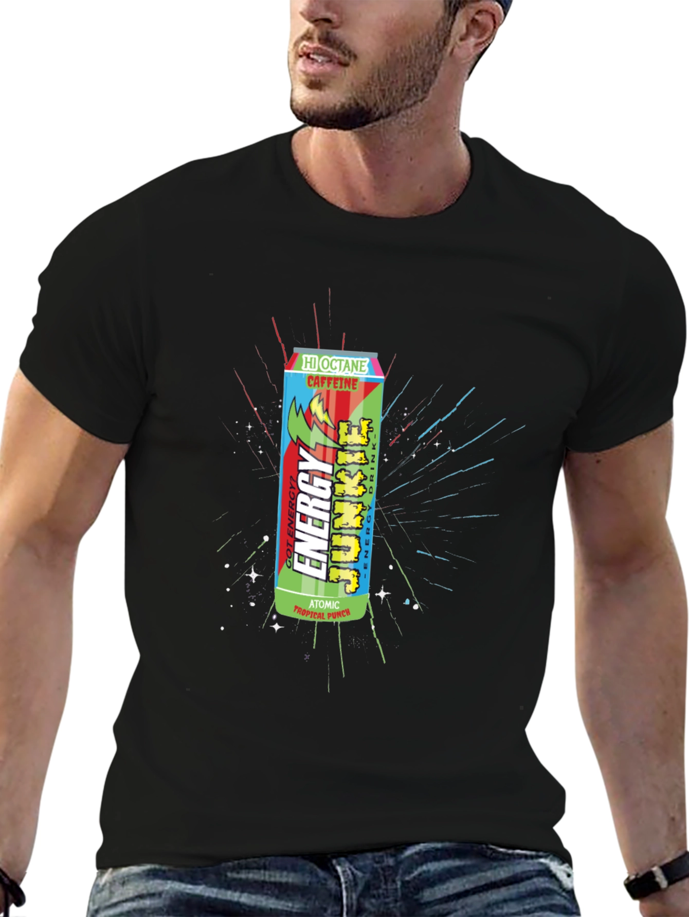 Energy Junkie Graphic T-Shirt - Atomic Tropical Punch Design