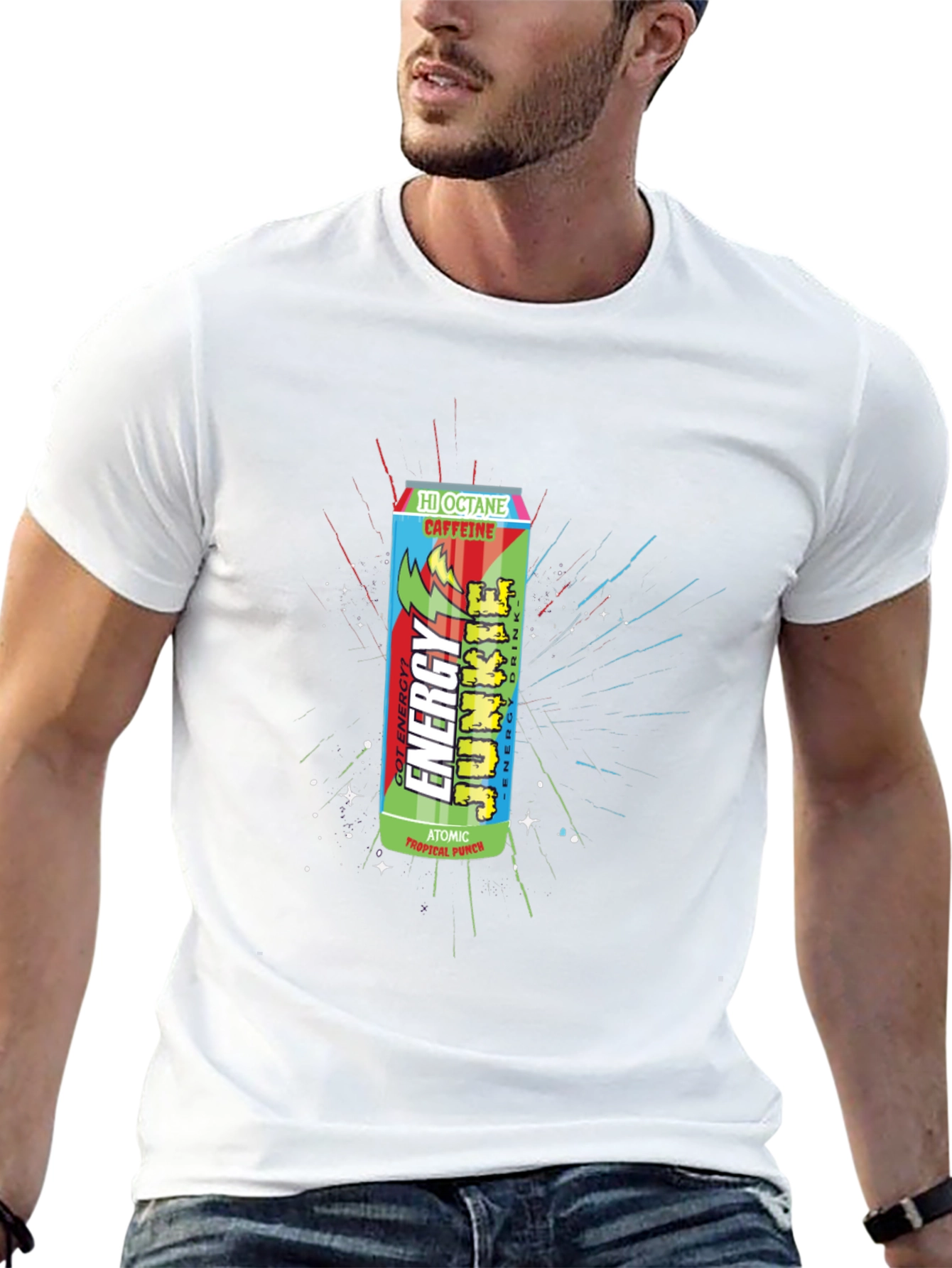 Energy Junkie Graphic T-Shirt - Atomic Tropical Punch Design