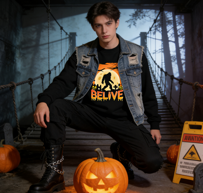 Halloween Bigfoot Cryptid Graphic Sweatshirt