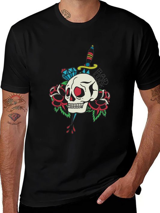 Skull & Dagger Graphic Tee - Edgy Design
