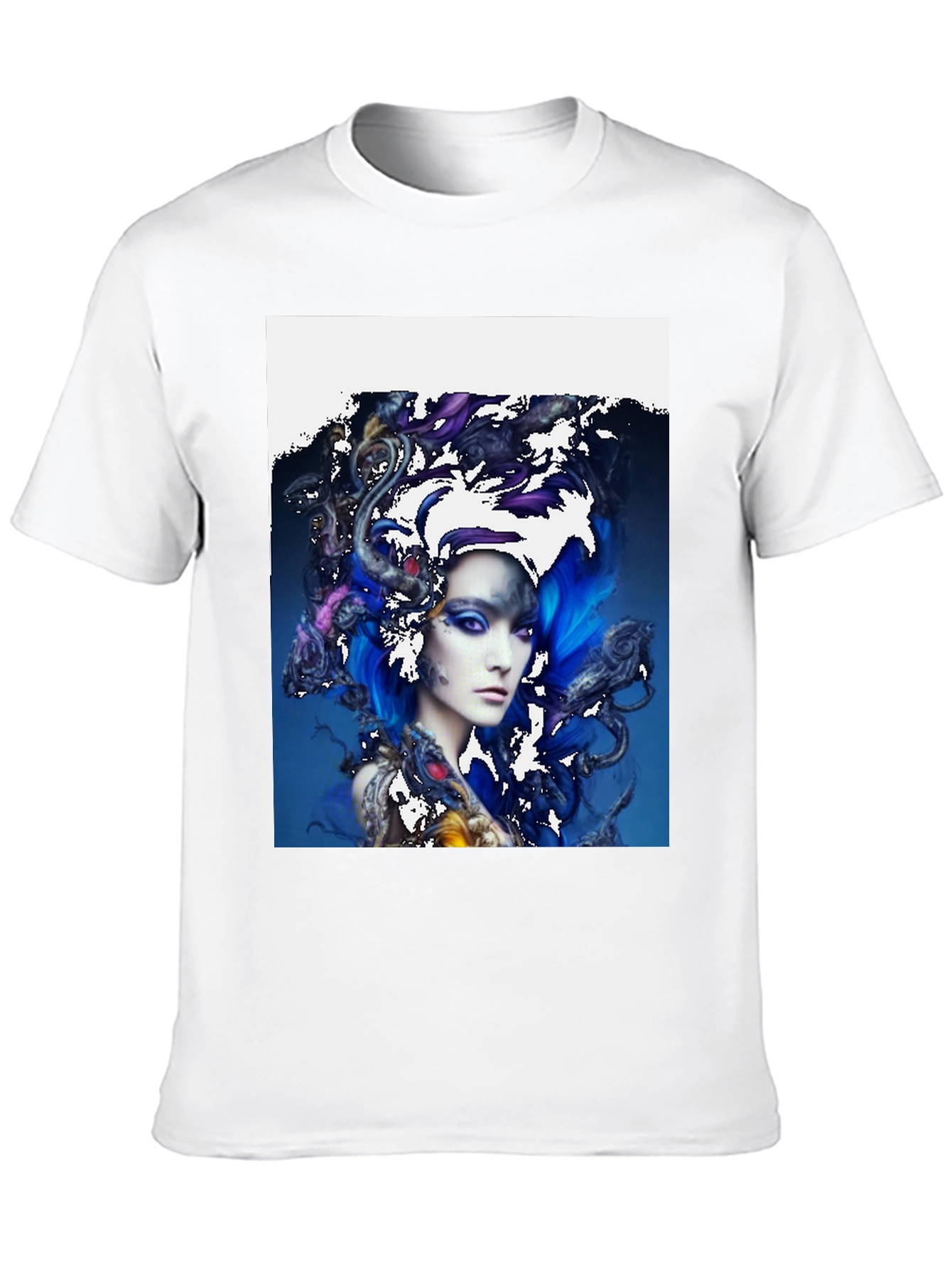 Artistic Woman Graphic T-Shirt - Unique Design Tee