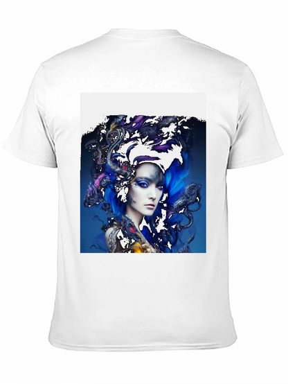 Artistic Woman Graphic T-Shirt - Unique Design Tee