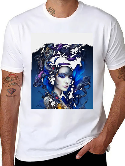 Artistic Woman Graphic T-Shirt - Unique Design Tee