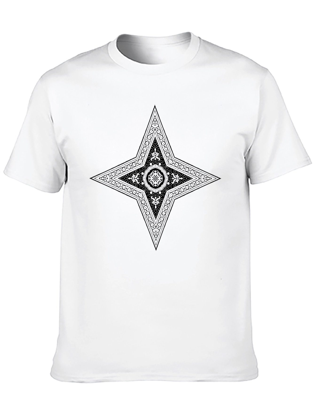 Abstract Pattern Black T-Shirt