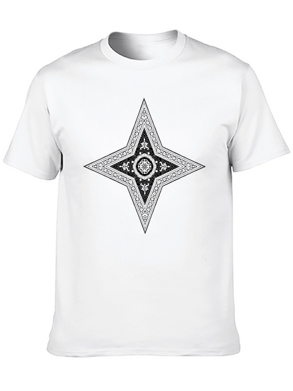 Abstract Pattern Black T-Shirt