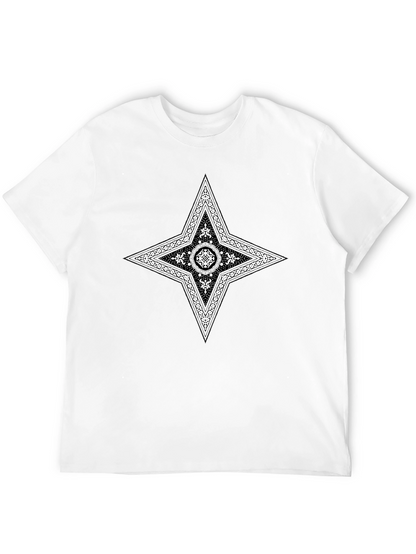 Abstract Pattern Black T-Shirt