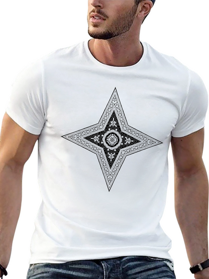 Abstract Pattern Black T-Shirt