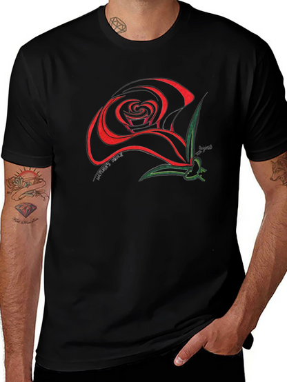 Abstract Rose Graphic T-Shirt - Unisex Cotton Tee