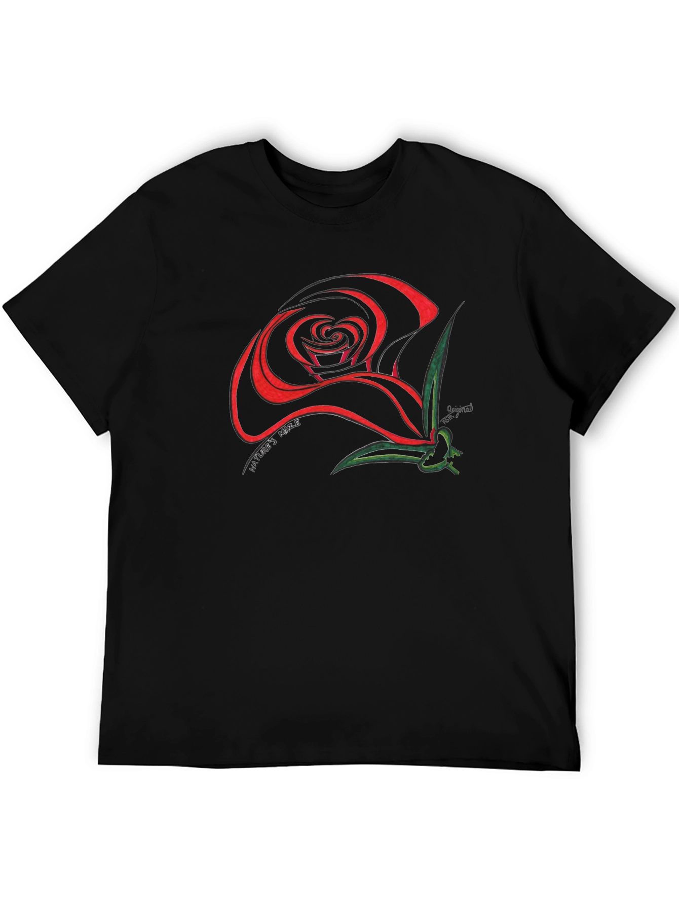 Abstract Rose Graphic T-Shirt - Unisex Cotton Tee