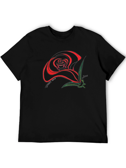 Abstract Rose Graphic T-Shirt - Unisex Cotton Tee