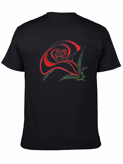 Abstract Rose Graphic T-Shirt - Unisex Cotton Tee