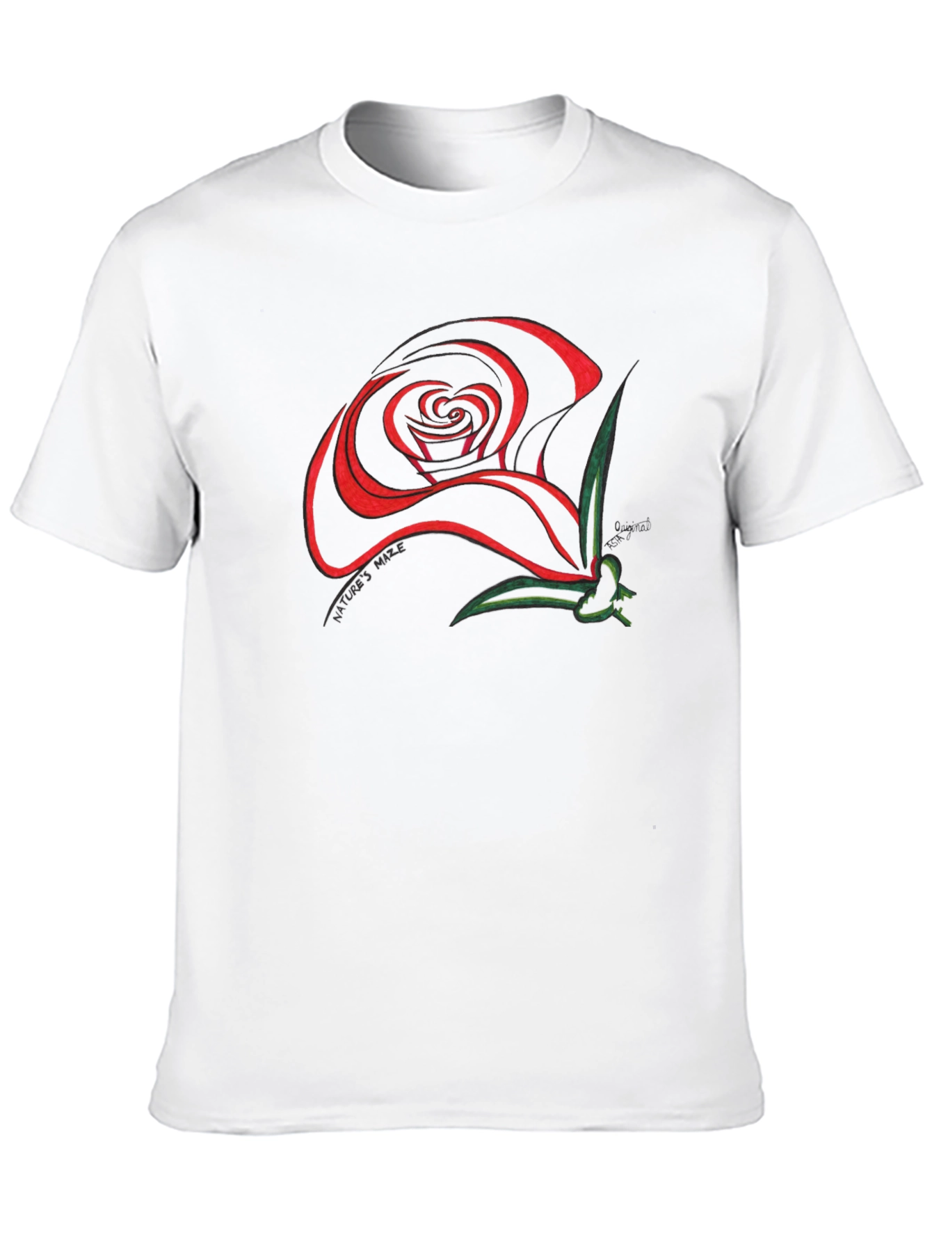 Abstract Rose Graphic T-Shirt - Unisex Cotton Tee