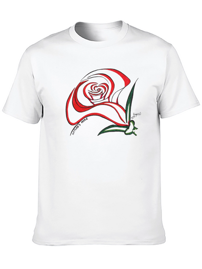 Abstract Rose Graphic T-Shirt - Unisex Cotton Tee