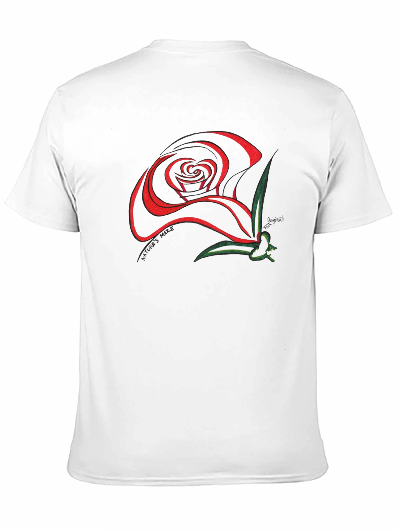 Abstract Rose Graphic T-Shirt - Unisex Cotton Tee