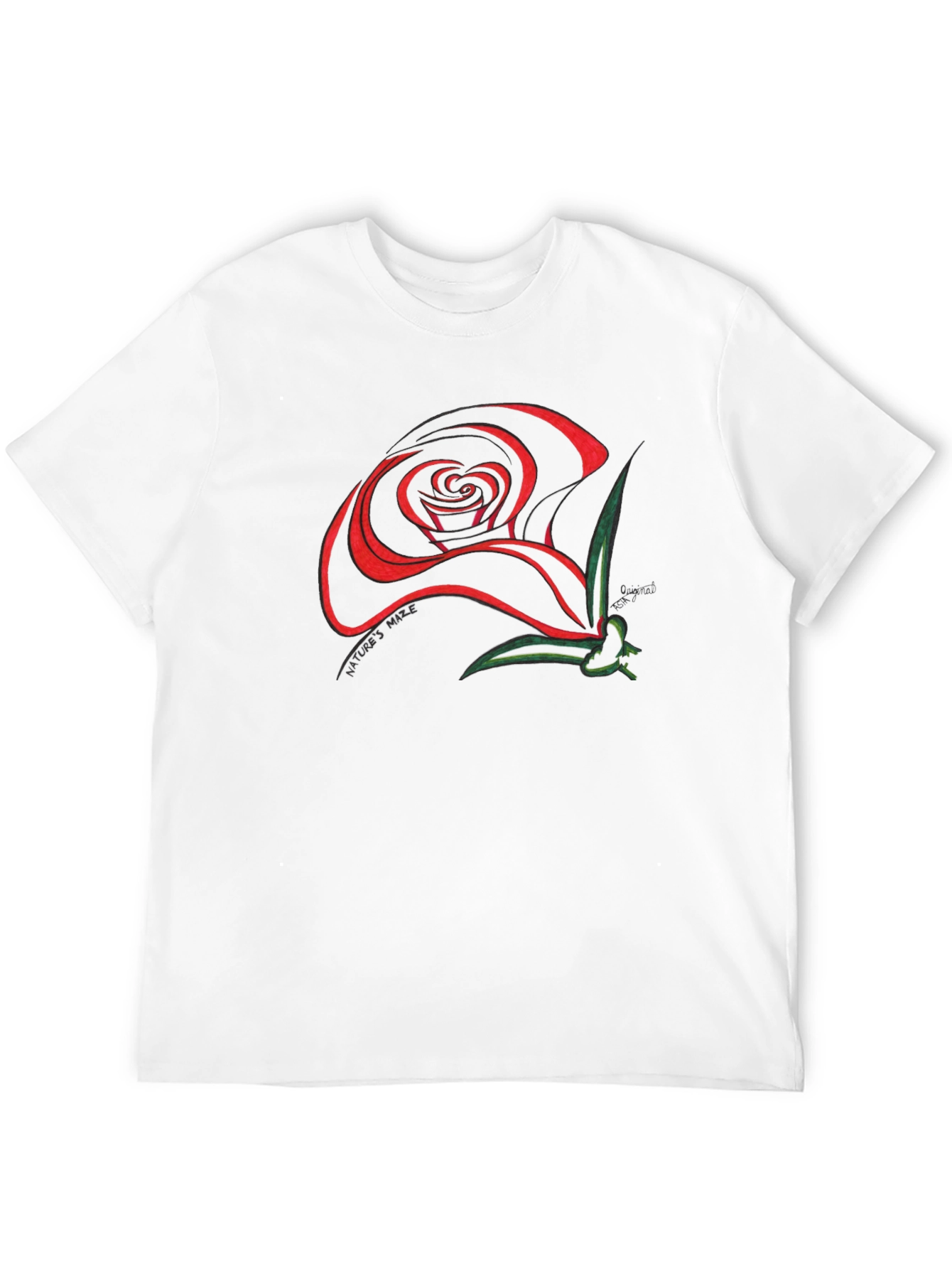 Abstract Rose Graphic T-Shirt - Unisex Cotton Tee