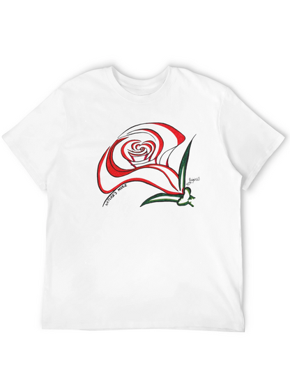 Abstract Rose Graphic T-Shirt - Unisex Cotton Tee