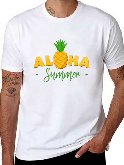 Aloha Summer Pineapple Graphic T-Shirt