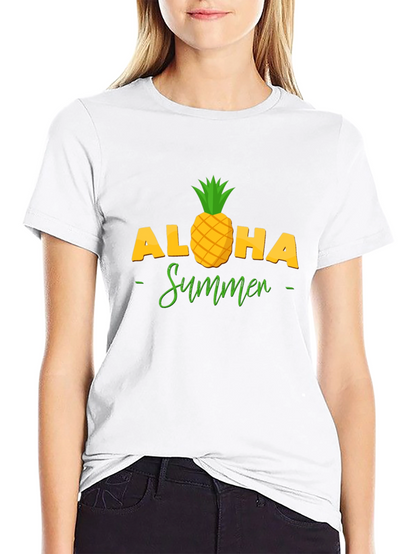 Aloha Summer Pineapple Graphic T-Shirt
