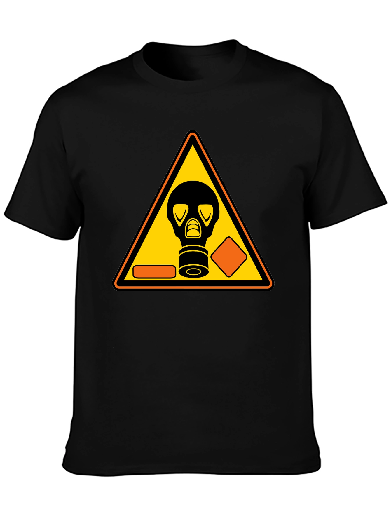 Biohazard Gas Mask Graphic Black T-Shirt