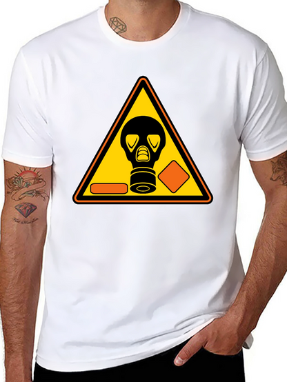 Biohazard Gas Mask Graphic Black T-Shirt