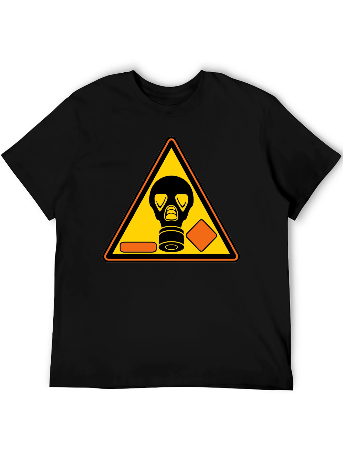 Biohazard Gas Mask Graphic Black T-Shirt