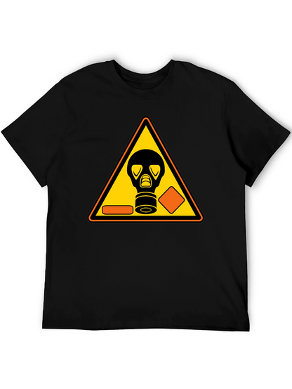 Biohazard Gas Mask Graphic Black T-Shirt