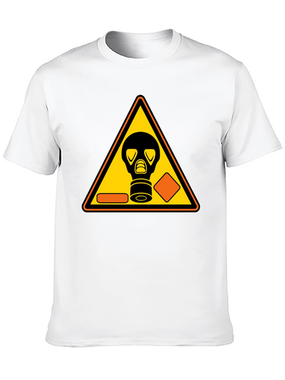 Biohazard Gas Mask Graphic Black T-Shirt