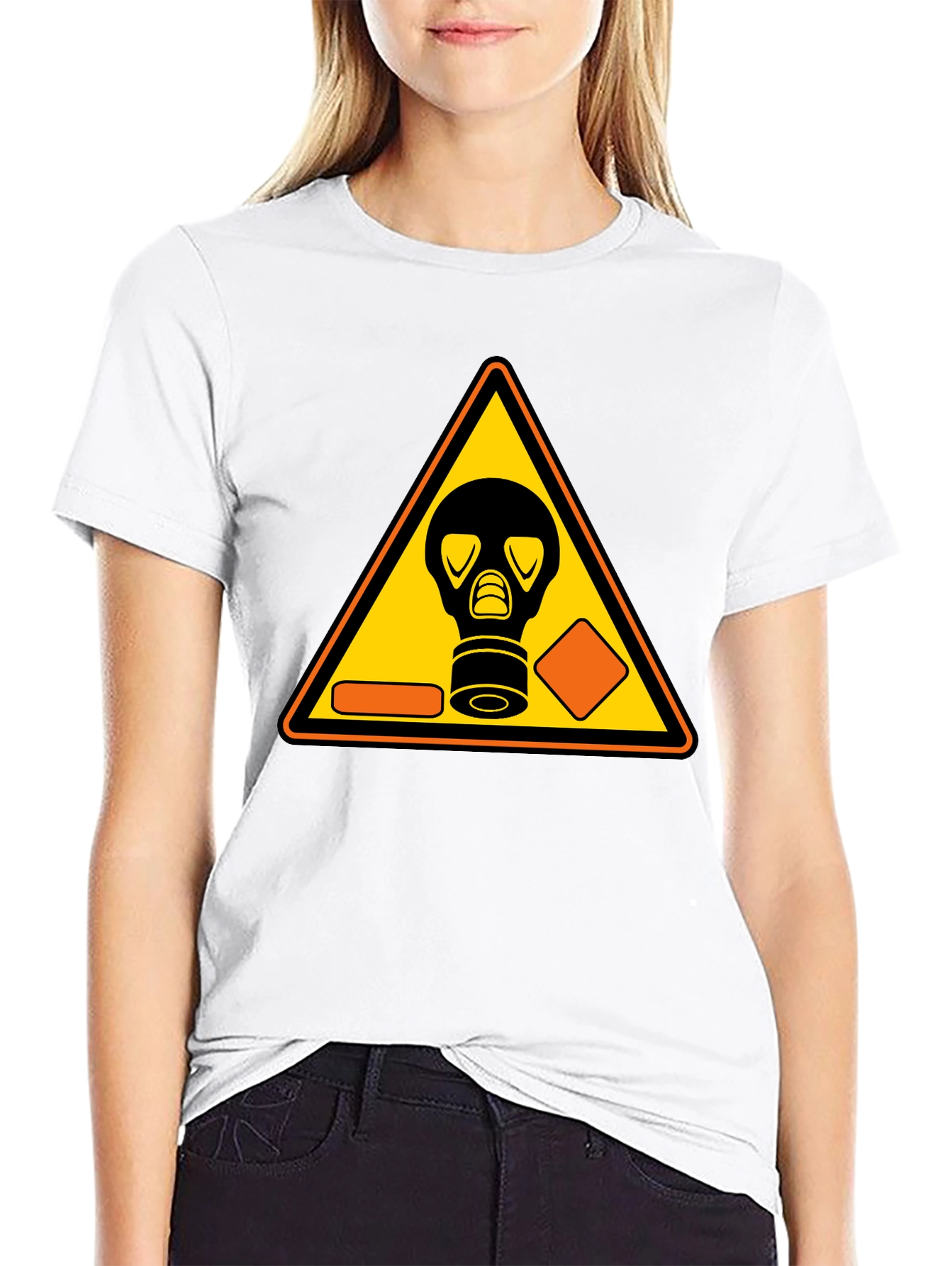 Biohazard Gas Mask Graphic Black T-Shirt