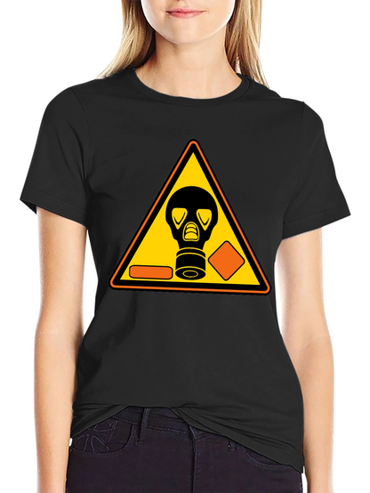 Biohazard Gas Mask Graphic Black T-Shirt