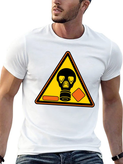 Biohazard Gas Mask Graphic Black T-Shirt