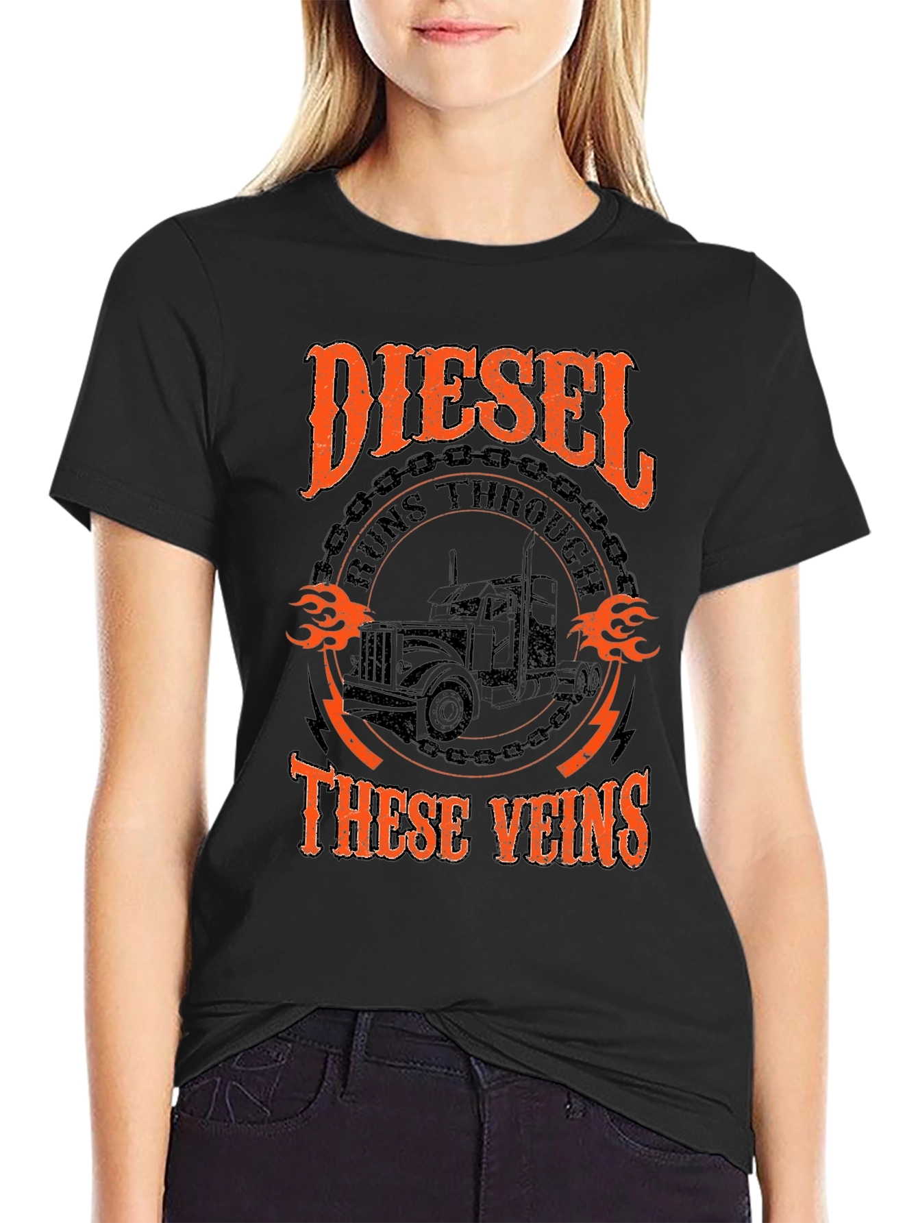 Diesel Runs Through These Veins Graphic T-Shirt