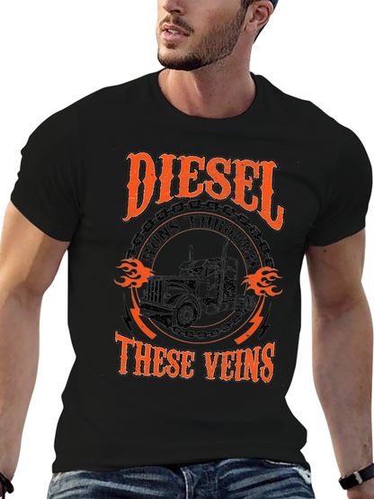Diesel Runs Through These Veins Graphic T-Shirt