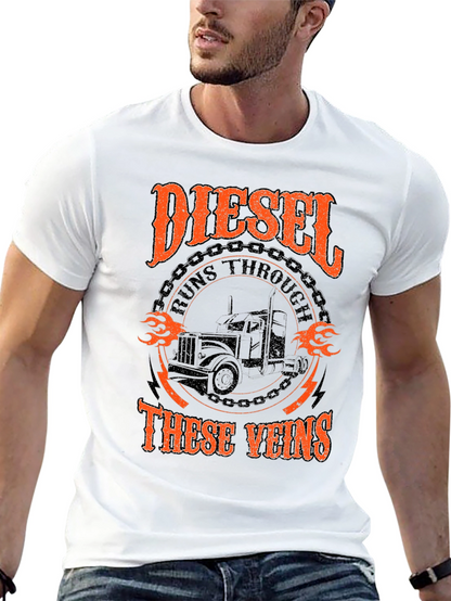 Diesel Runs Through These Veins Graphic T-Shirt