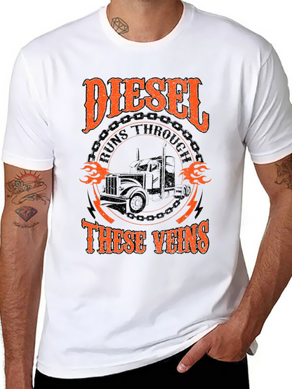Diesel Runs Through These Veins Graphic T-Shirt