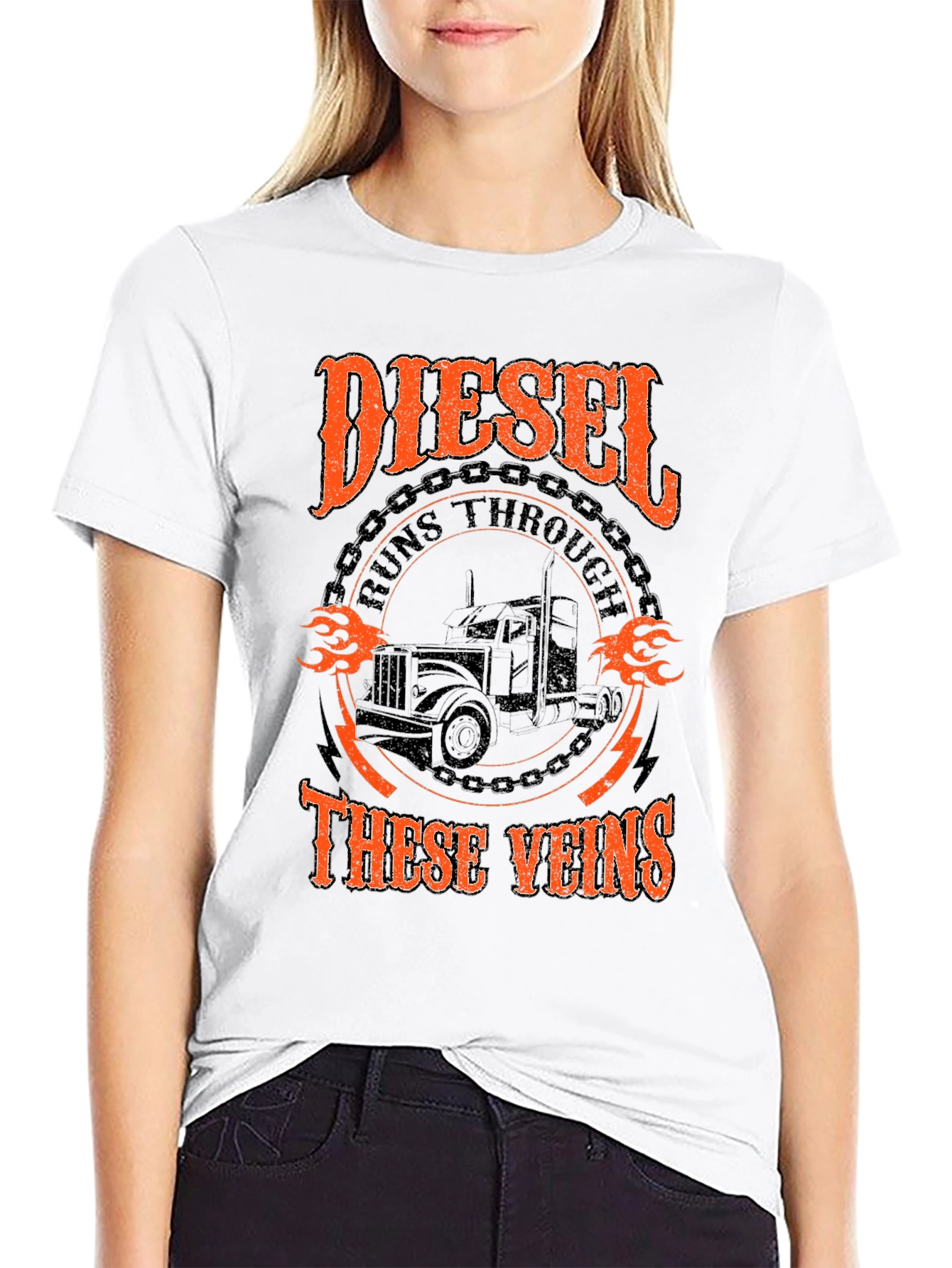 Diesel Runs Through These Veins Graphic T-Shirt