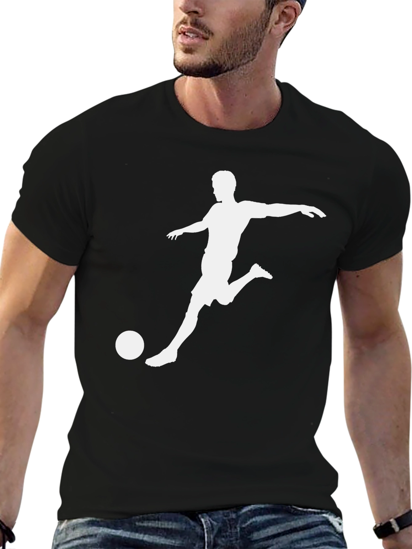 Soccer Kick T-Shirt - Black Graphic Tee
