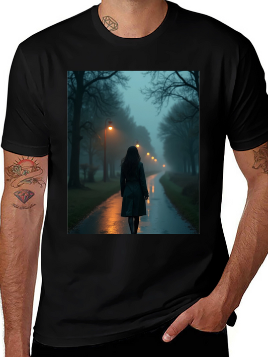 Mystic Walk T-Shirt - Dark & Atmospheric Design