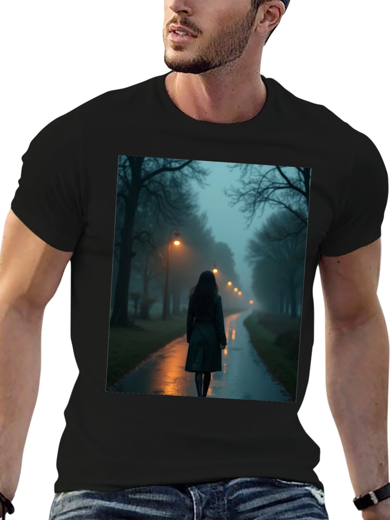 Mystic Walk T-Shirt - Dark & Atmospheric Design