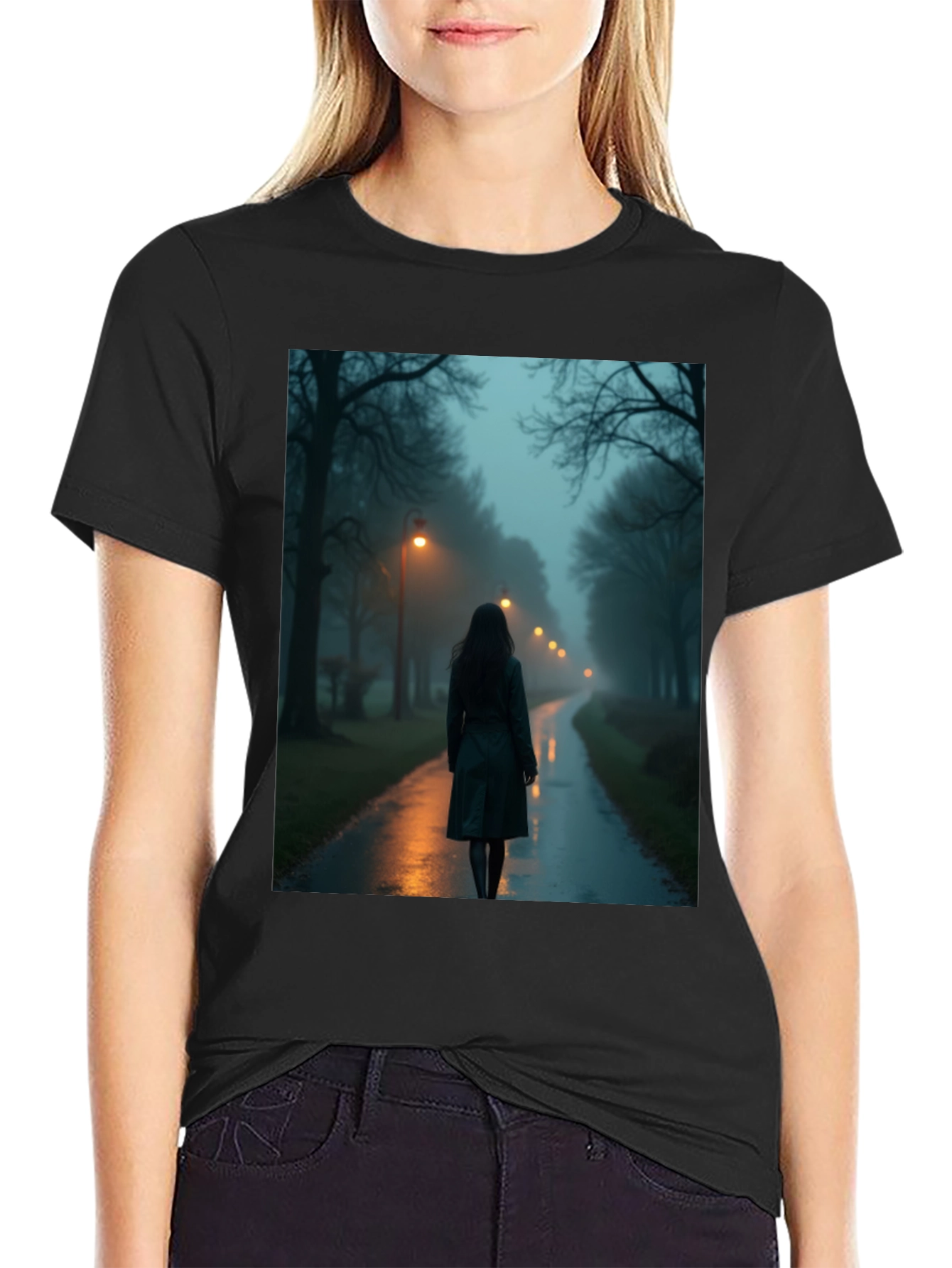 Mystic Walk T-Shirt - Dark & Atmospheric Design