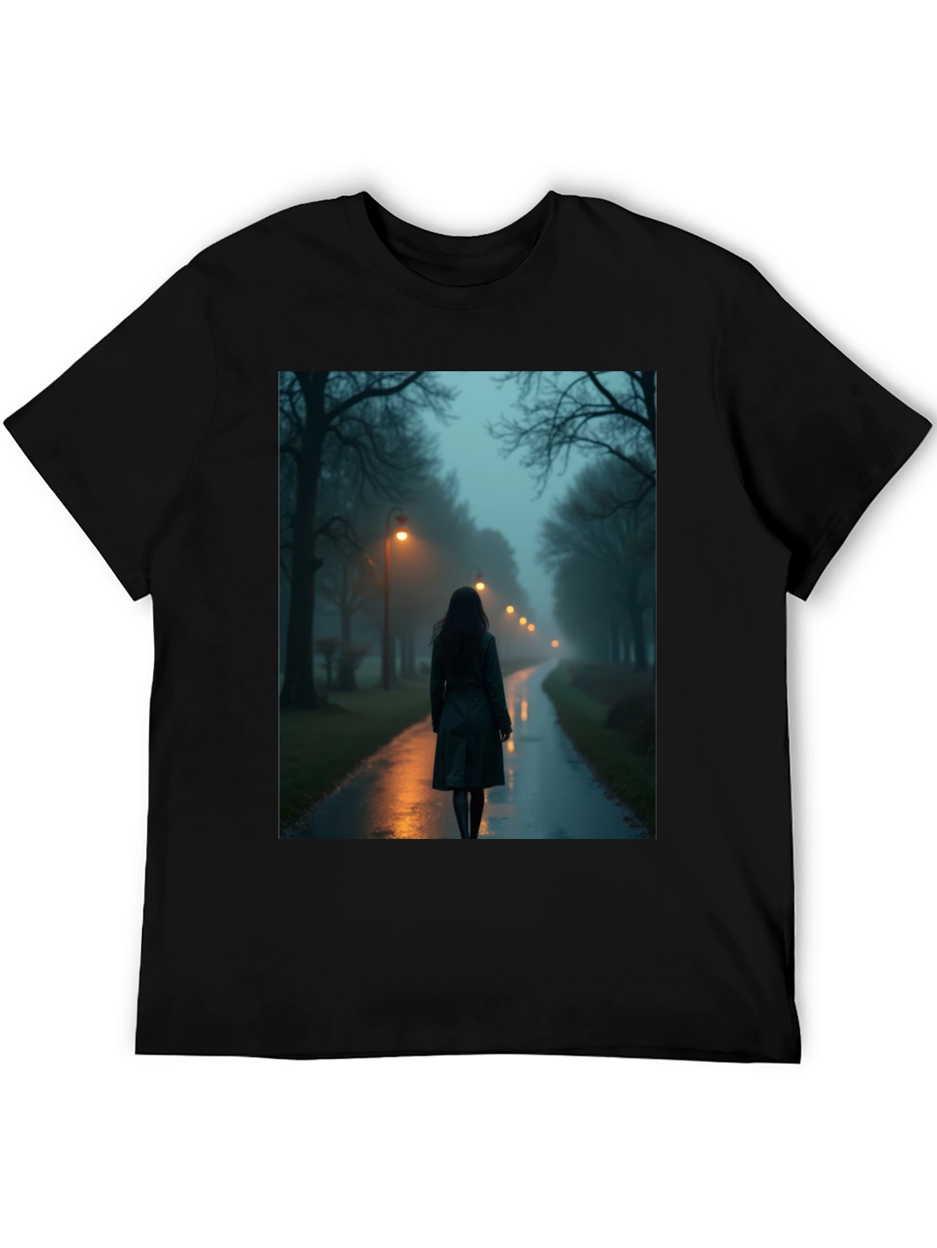 Mystic Walk T-Shirt - Dark & Atmospheric Design