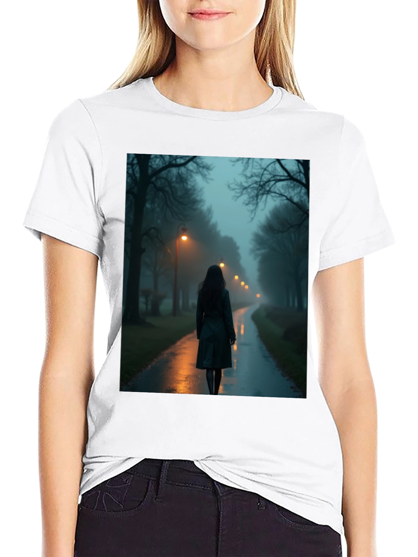Mystic Walk T-Shirt - Dark & Atmospheric Design