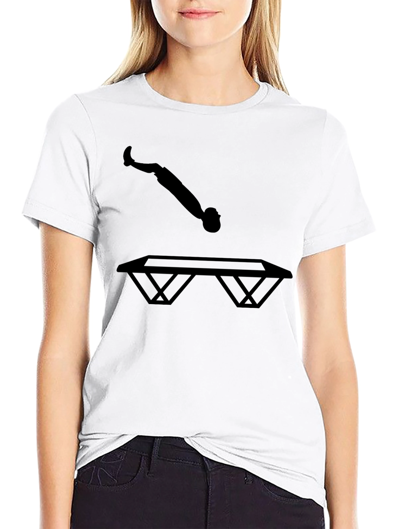 Trampoline Silhouette Black T-Shirt