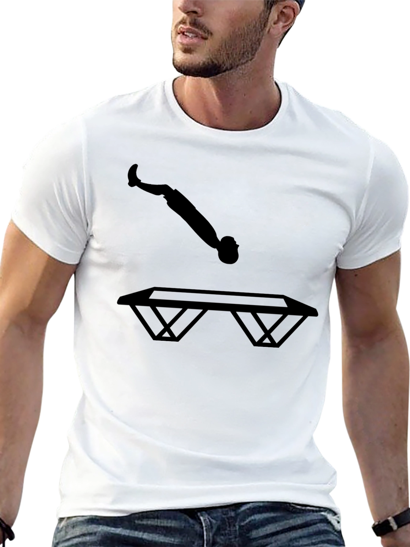 Trampoline Silhouette Black T-Shirt